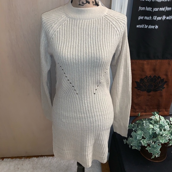 Tan Round neck jumper dress - Picture 3 of 3